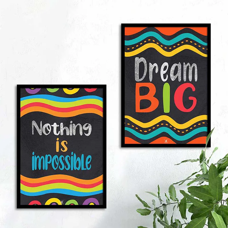 Nothing Is Impossible Wall Art - Set Of Two media 1