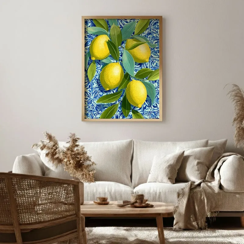 Citrina Canvas Wall Painting - Brown Frame media 1