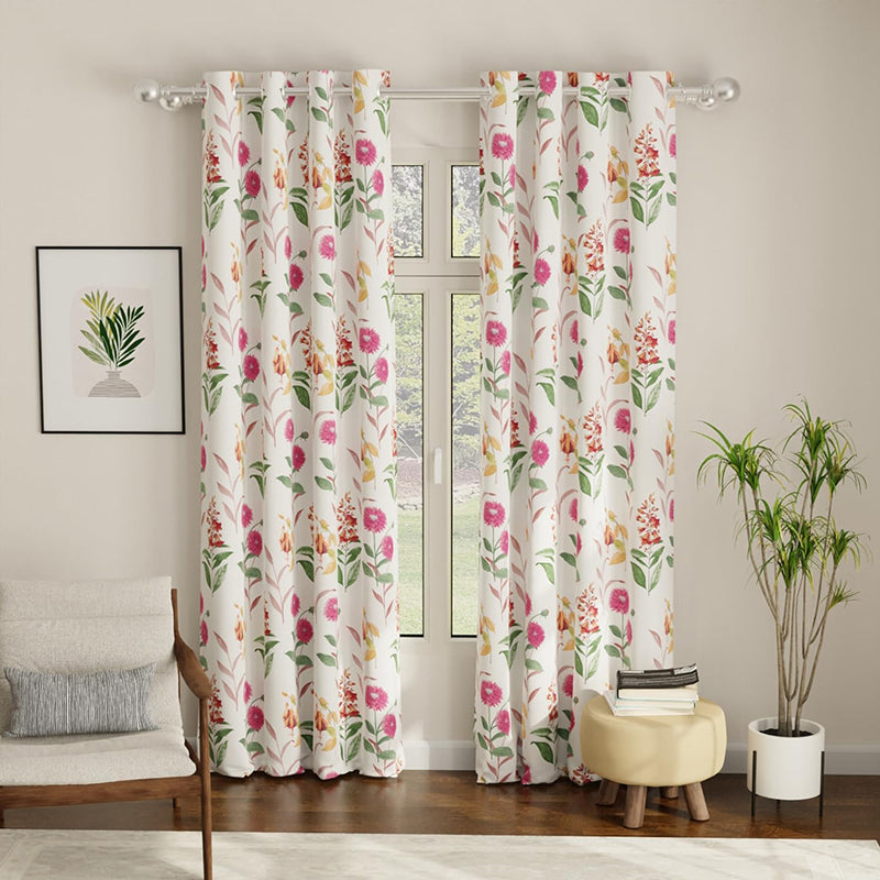 Urban Space Cone Flower Curtain (Pink) - Set Of Two media 2