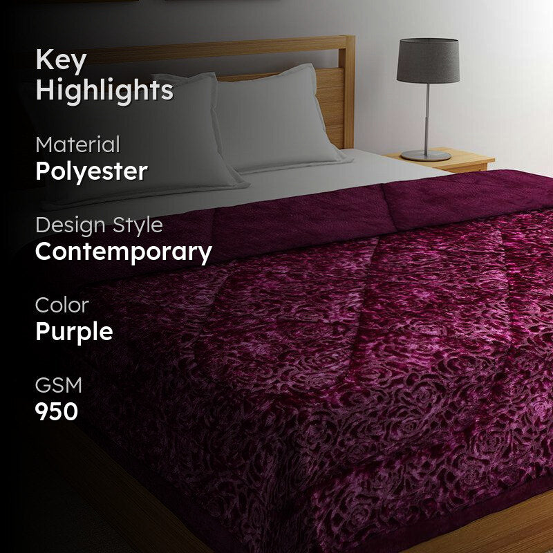 Ranjani Polyester Double Comforter - 950 GSM media 2