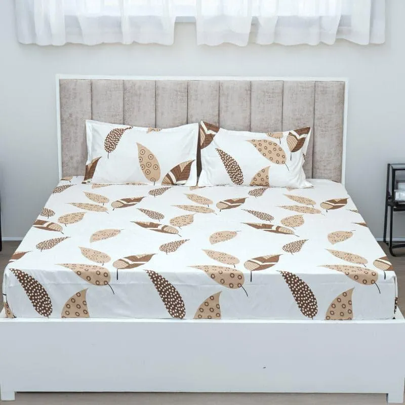 Leafie Stemsy Bedsheet - 140 GSM media 1