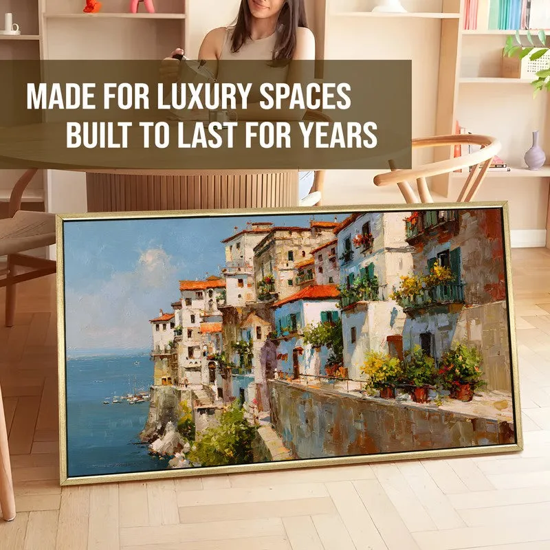 Tidal Village Canvas Wall Painting With Frame media 5