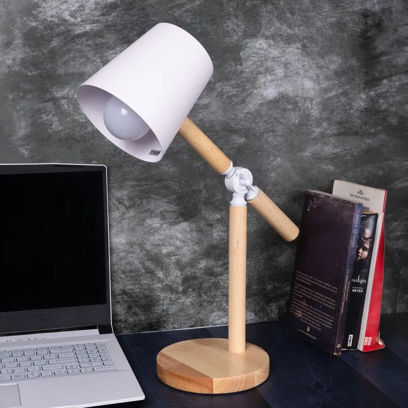 AarviDecor Jensen Decorative Metal Table Lamp - White media 3