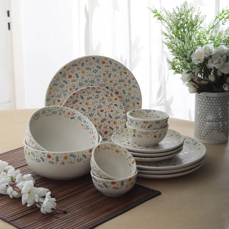Florona Stoneware Dinner Set - 14 Piece Set media 1