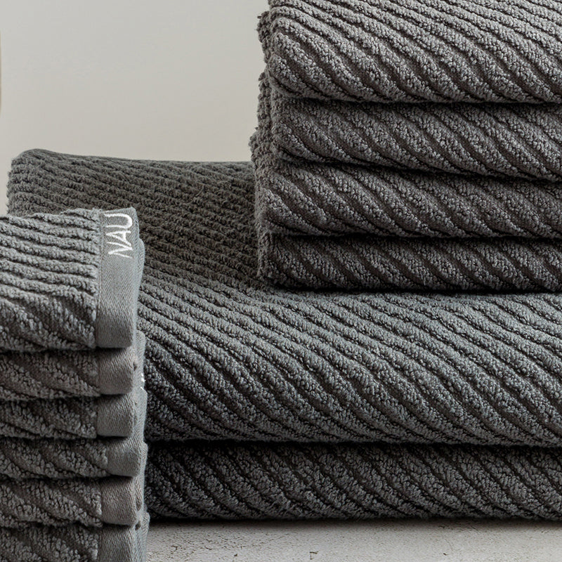 Nautica Riviera Soft Cotton Towel Set (Dark Grey) - Set Of Fourteen media 5