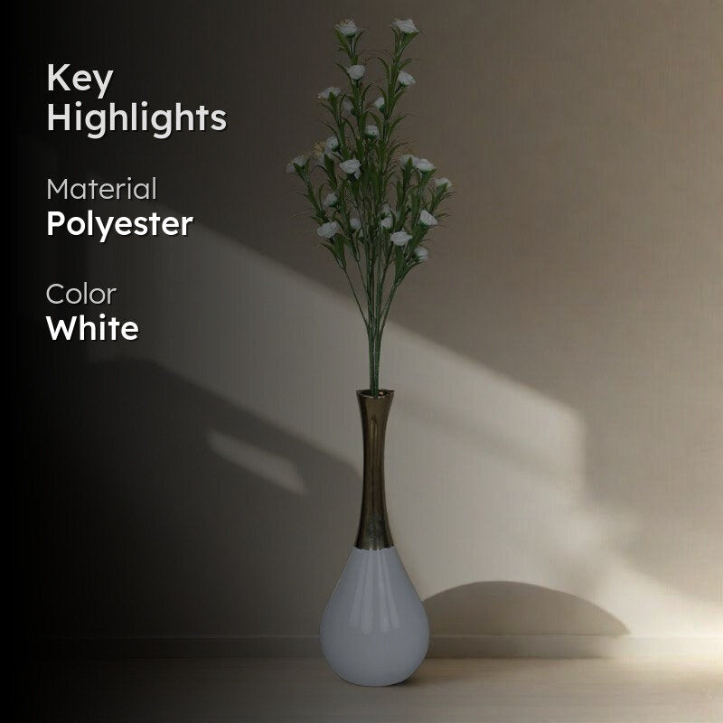 Faux Mini Rose Bloom Bunch (White) - Set Of Three media 2