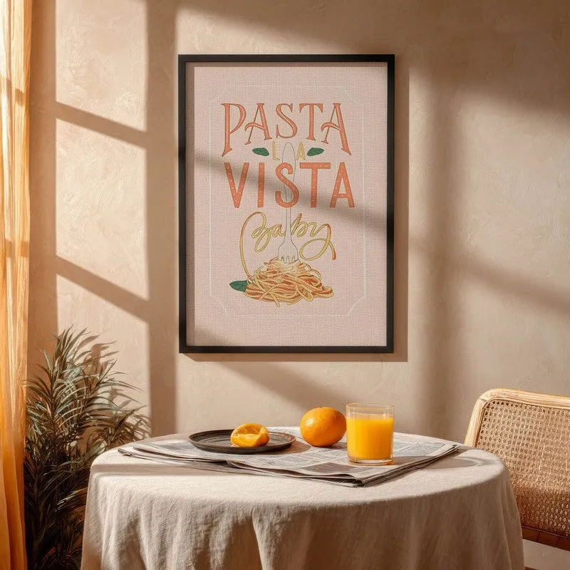 Pasta Vista Archival Canvas Wall Art - Black media 4
