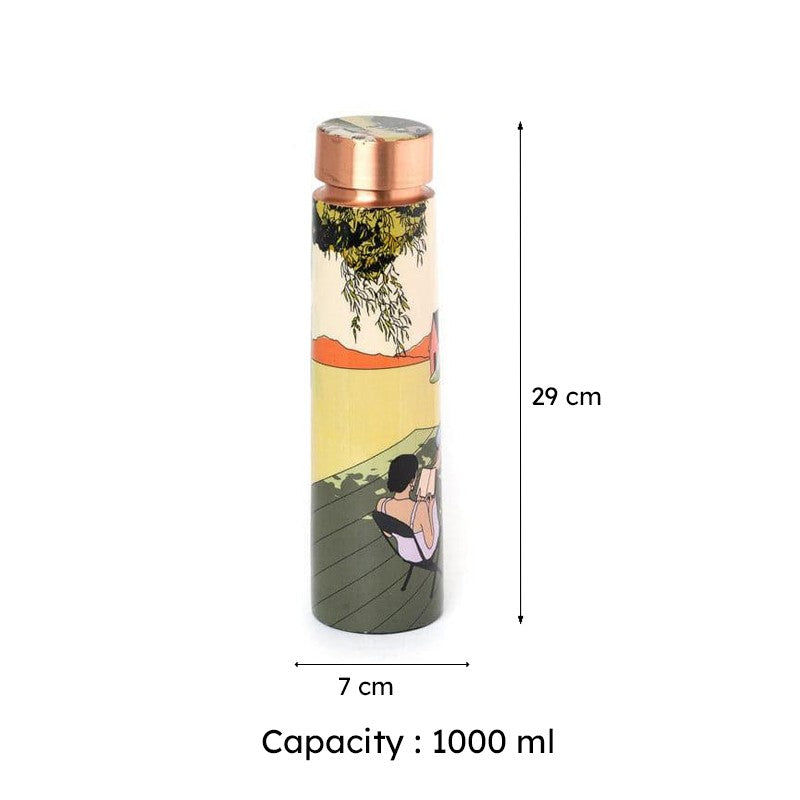 Girl Repose Copper Water Bottle - 1000 mL media 5