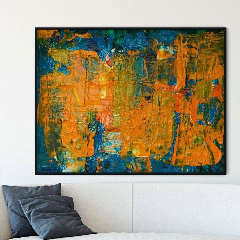 Colors Of Life Canvas Wall Painting - Black Frame