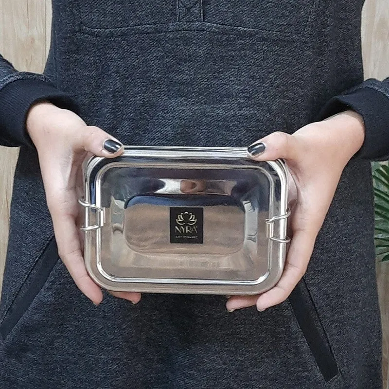 Krish Bliss Square Stainless Steel Tiffin & Lunch Box - 260 mL media 5