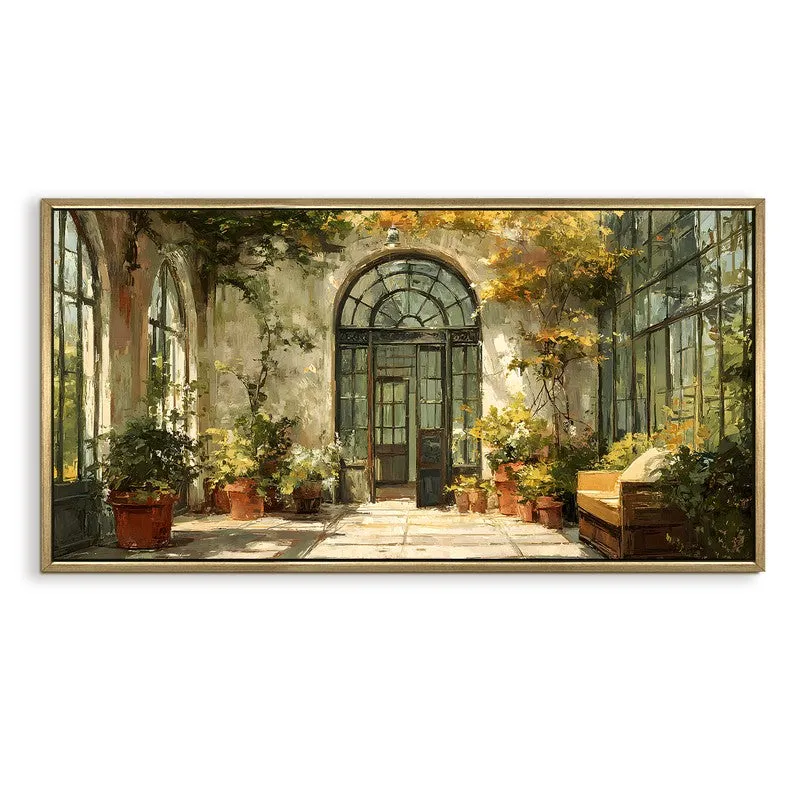 Vintage Garden Conservatory Scene Wall Art media 4