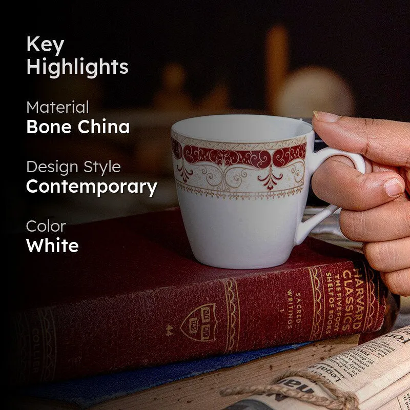 Sonaki Bone China Tea Cup (150 mL Each) - Set of Six media 2