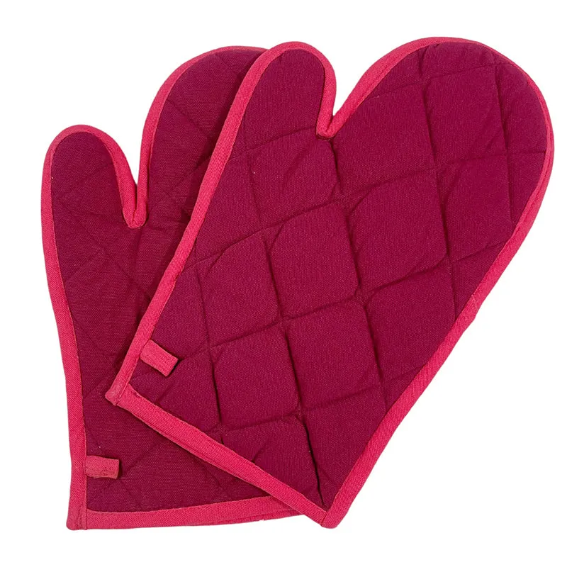 Swayam Teplo Kitchen Gloves (Red & Maroon) - Set Of Two media 4
