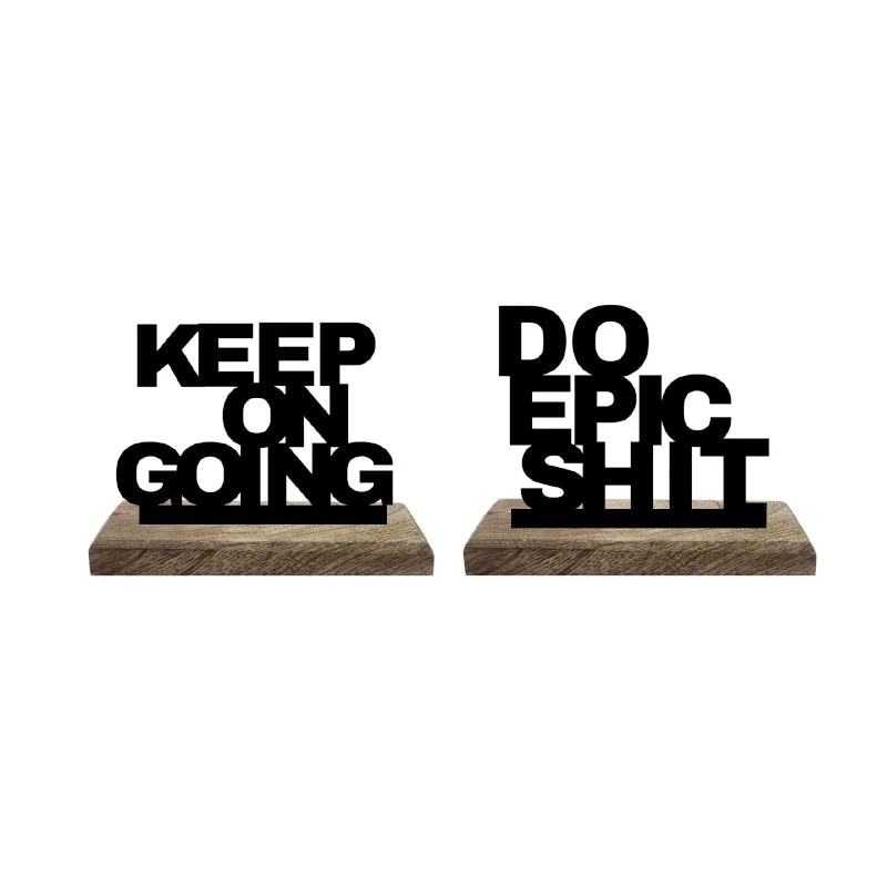 Epic Endeavors Typography Showpiece - Set Of Two media 5