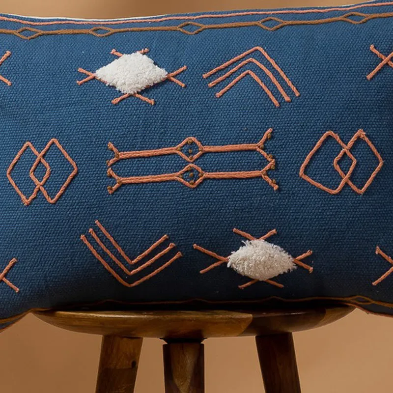 Tribal Glyph II Embroidered Cover - Blue media 3