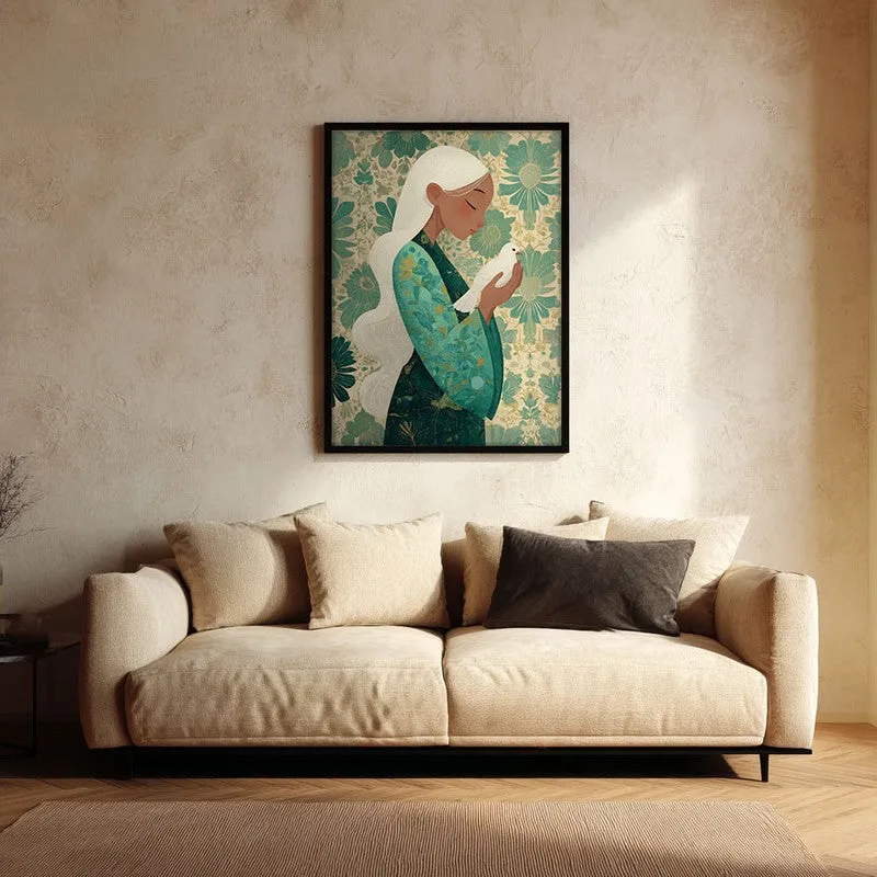 Meadowelle Canvas Wall Painting - Black Frame media 1