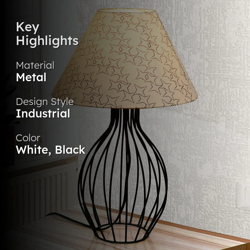Spire Star Metal Table Lamp - White,Black media 2