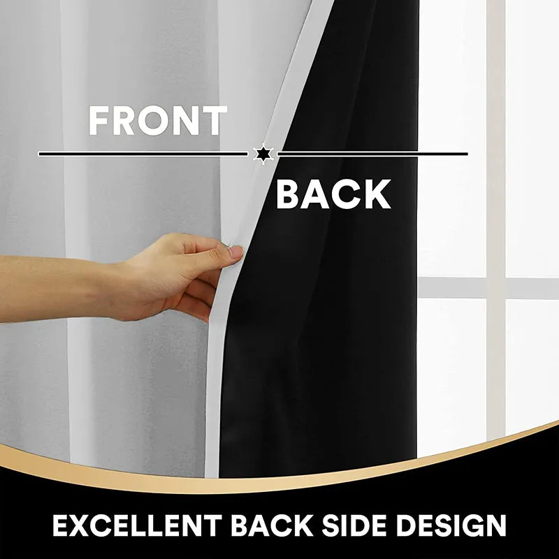 Noir Triple Pinch Pleat Blackout Curtain - Silver media 5