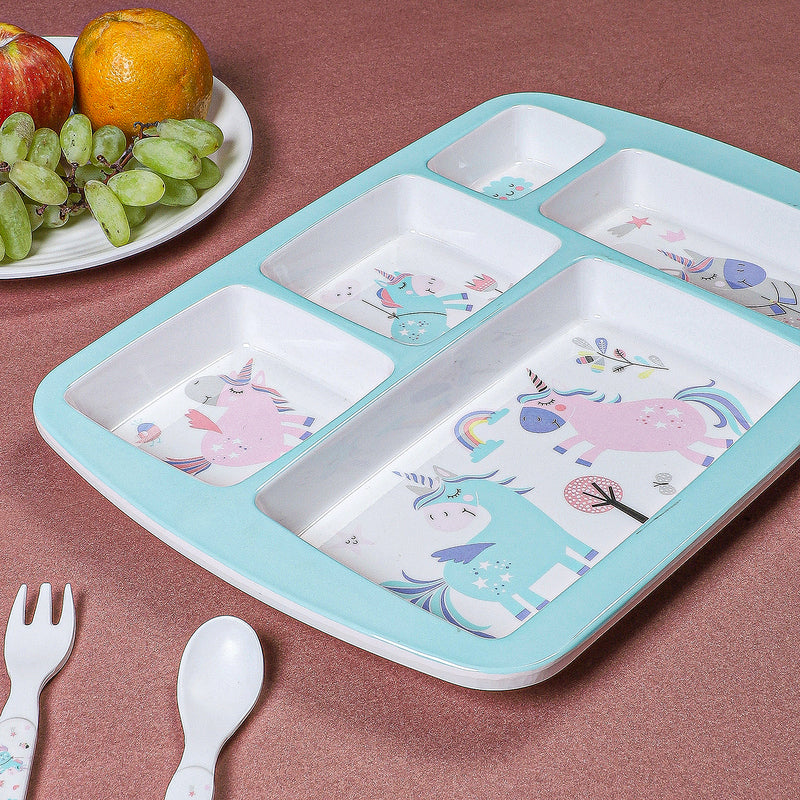 Unicorn Charm Kids Dinner Plate media 4