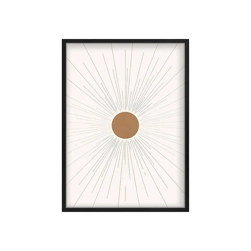 Sunburst Canvas Wall Painting With Black Frame media 3