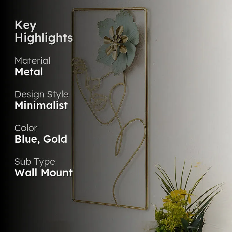 Femina In Flore Metal Wall Accent - Turquoise media 2