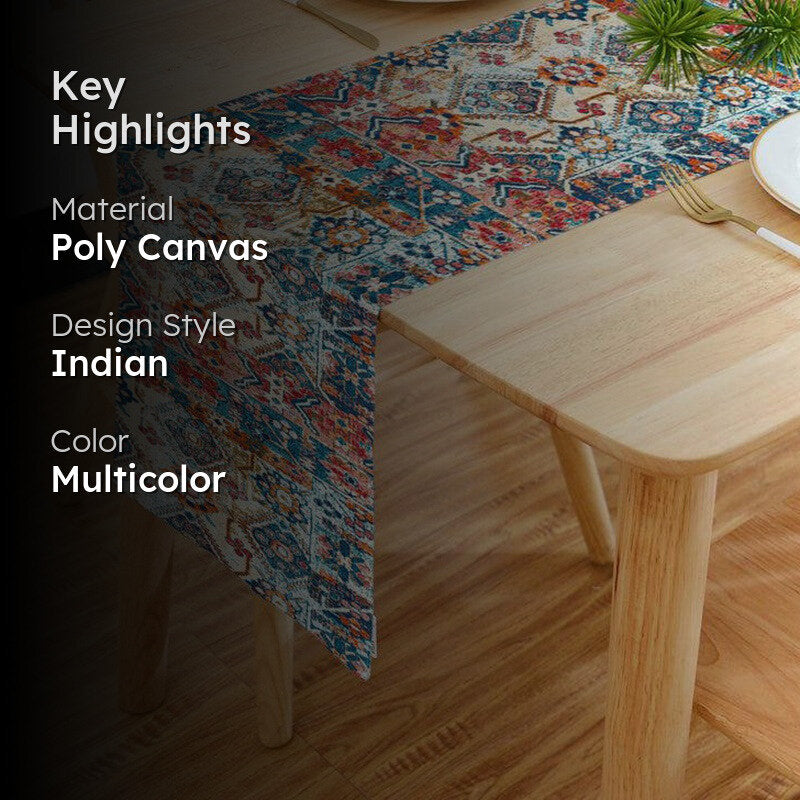 Nikunj Poly Canvas Table Runner media 2