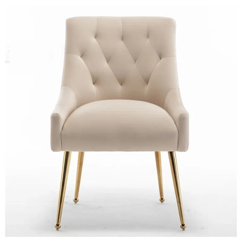 Solmira Neem Wood Accent Chair - Beige media 6