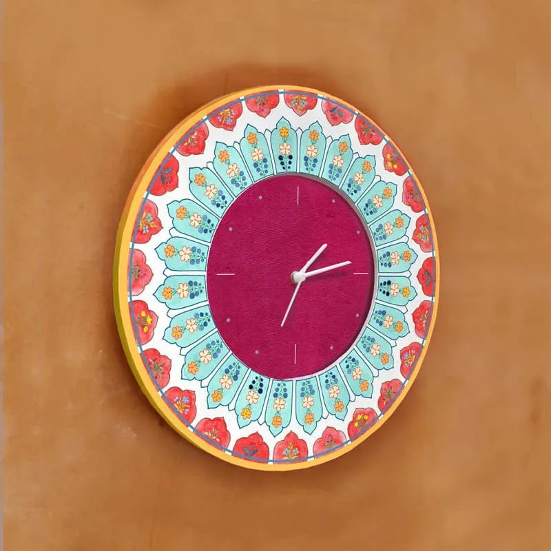 Ethnic Vena Handpainted Wall Clock media 5