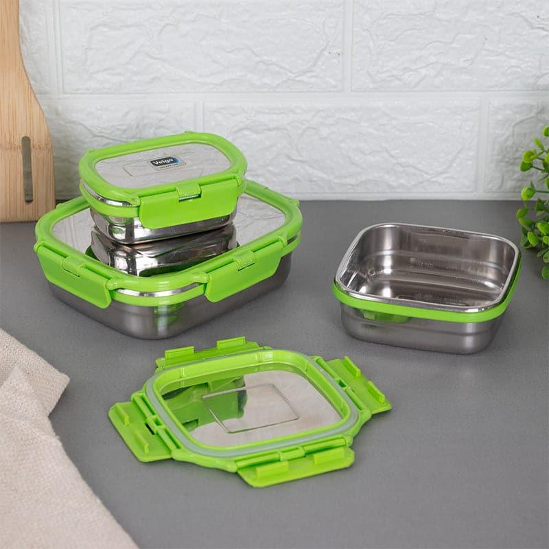 Savory Sam Green Lunch Box (550/300/150 mL) - Three Piece Set media 5