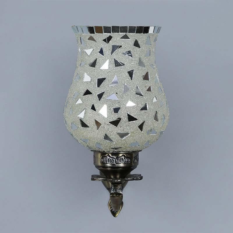 Lattice Glow Glass & Metal Wall Lamp media 5