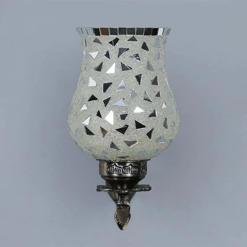 Lattice Glow Glass & Metal Wall Lamp media 5