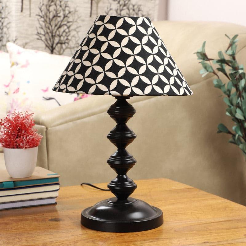 Tatania Vendora Fabric Table Lamp - Black,White image 3