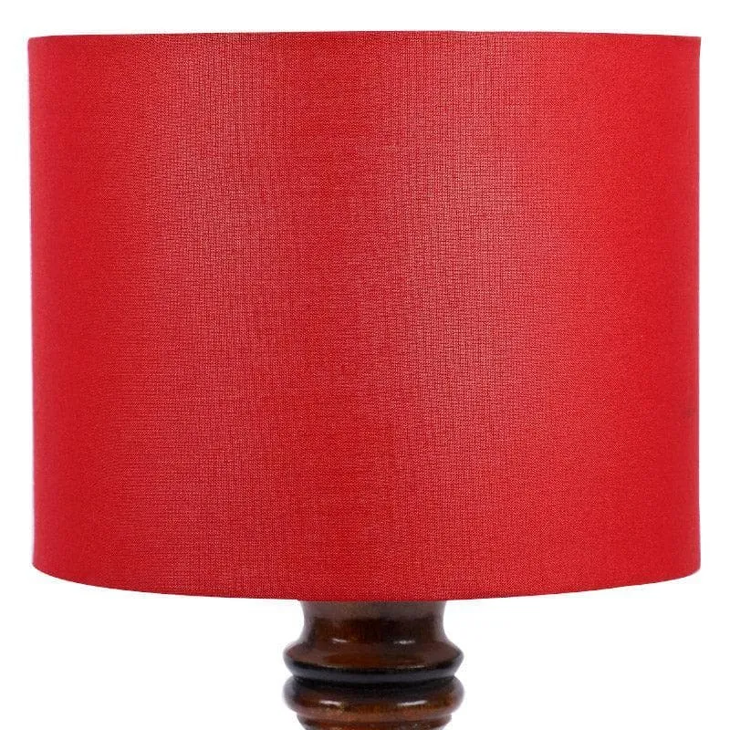 Rosa Gilmore Fabric Table Lamp - Red,Brown media 5