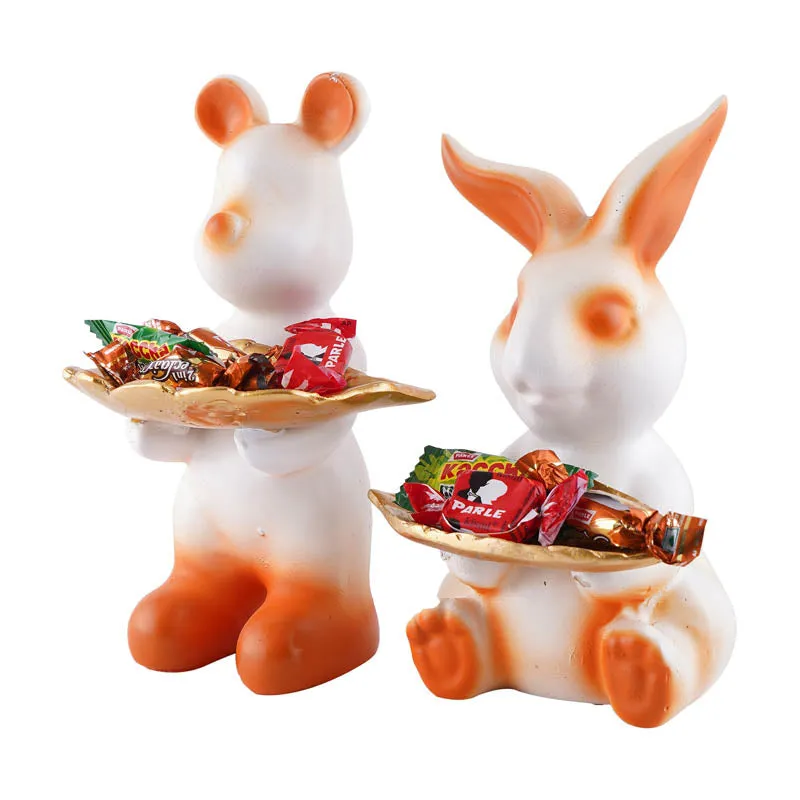 Hop & Squeak Painted Polyresin Showpiece - Set Of Two media 4