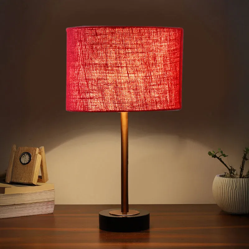 Sienna I Rodin Wooden Table Lamp - Maroon,Copper,Black media 1