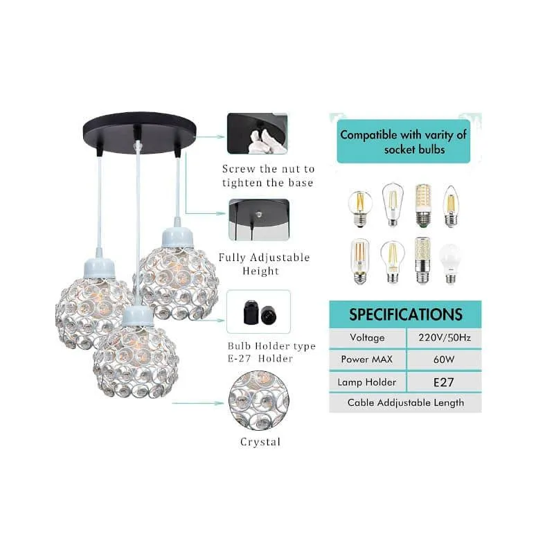 Lousie Cluster Pendant Lamp - White media 6