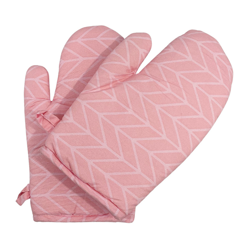 Swayam Chevron Grip Kitchen Gloves (Pink) - Set Of Two media 6