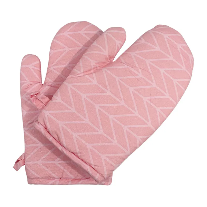 Swayam Chevron Grip Kitchen Gloves (Pink) - Set Of Two media 6