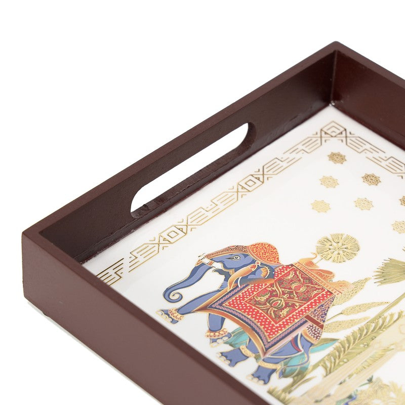 Rajvaha Wooden Serving Tray media 5