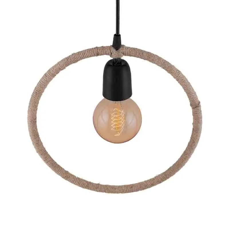 Circled Up Rope Metal Ceiling Lamp media 6