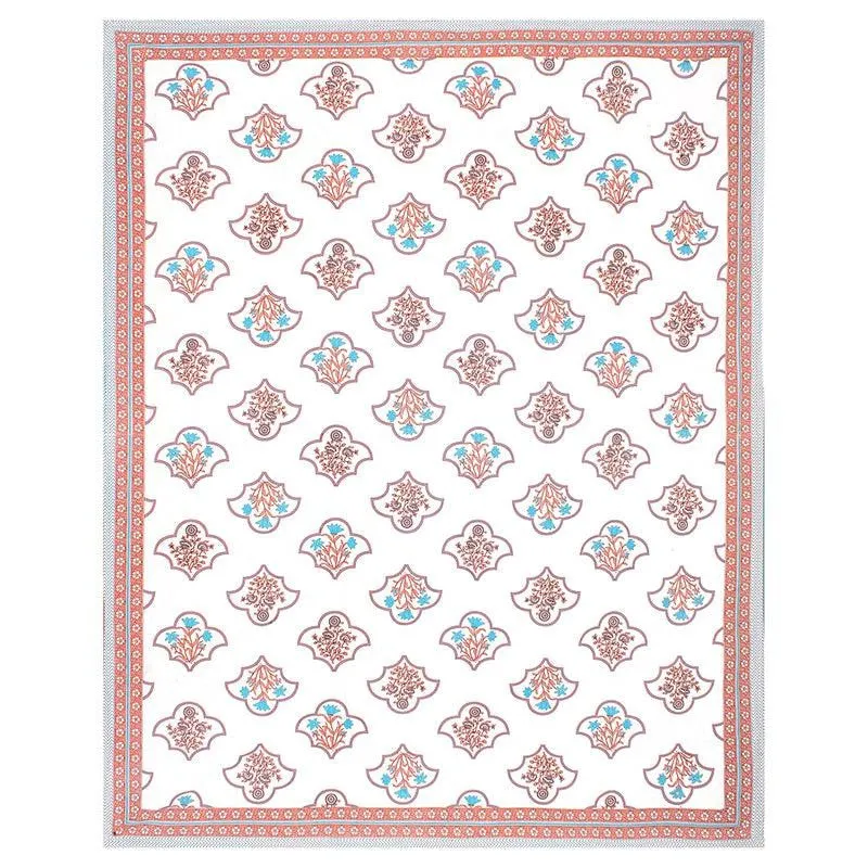 Sybil Floral Cotton Bedsheet (White,Pink) - 180 TC media 4