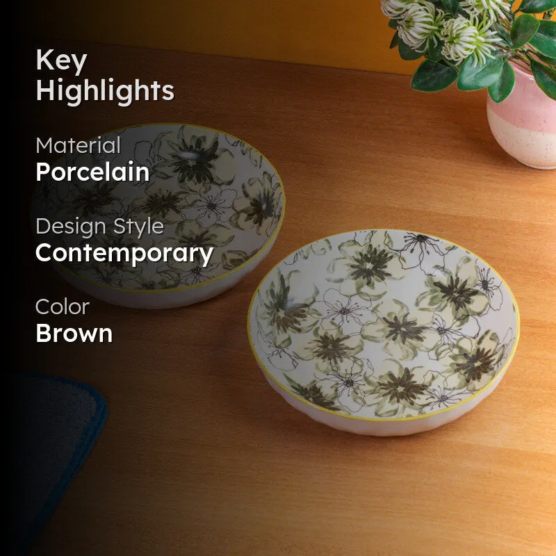 Botanic Charm Serving Bowl(750 mL) - Set Of Two media 2