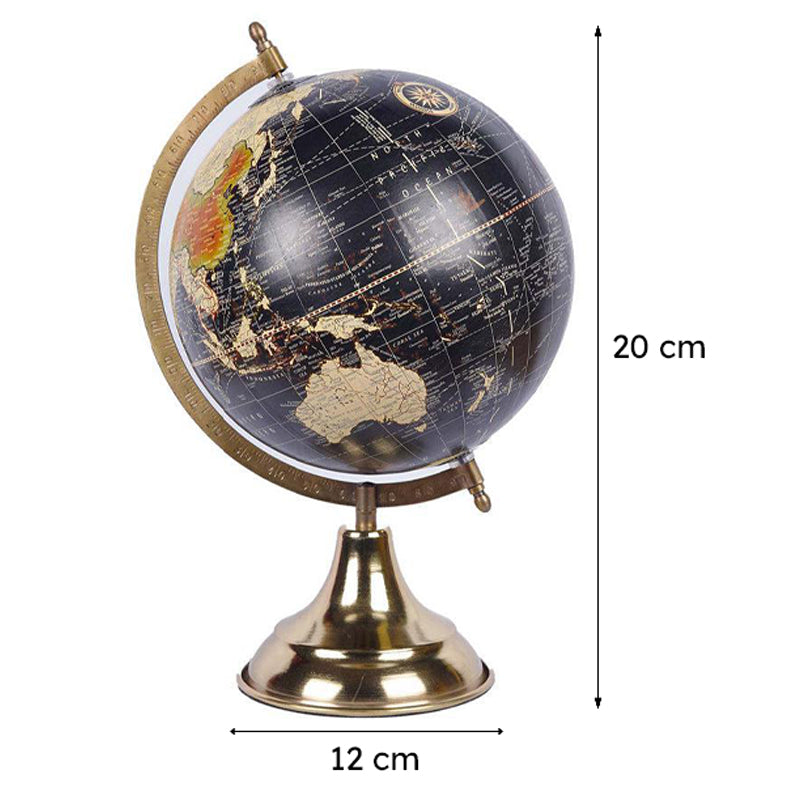 Obsidian Earth Metal Globe image 8