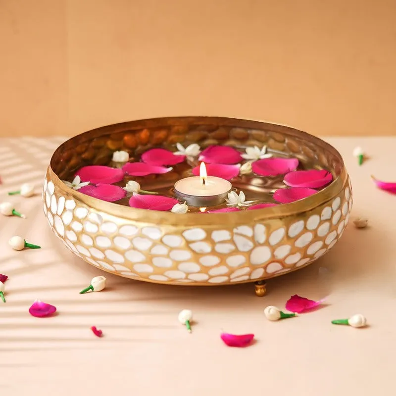Luxe Mosaic Metal Urli - Gold media 1