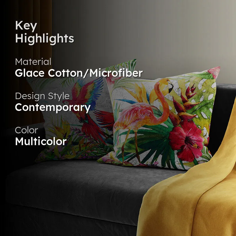 Tropical Rio Printed Cushion Cover Set - Set Of Two media 2
