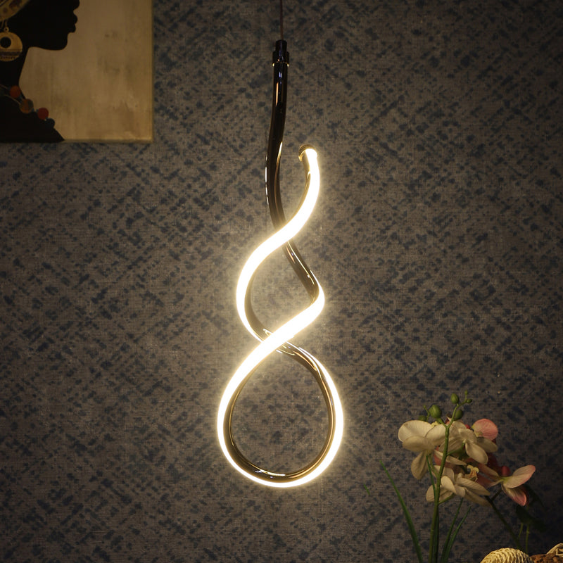 Serpenta Acrylic & Iron Ceiling Lamp