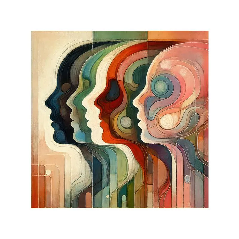 Vibrant Multicolor Faces Wall Painting media 4