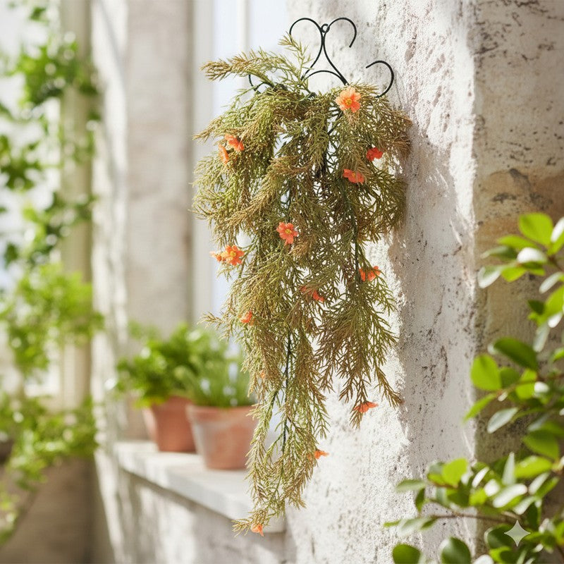 Navique Artificial Plant With Metal Wall Stand - 2.3 Feet