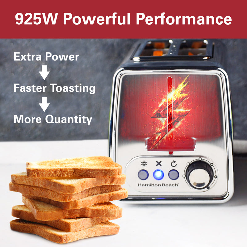 Hamilton Beach Wide Slot Toaster (Silver) - 925 W media 5