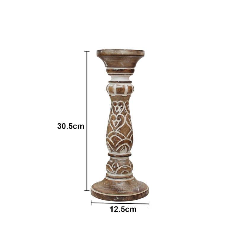 Rae Wooden Candle Holder - Short media 5